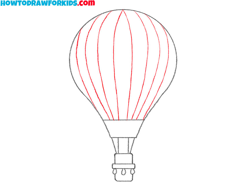 hot air balloon drawing guide