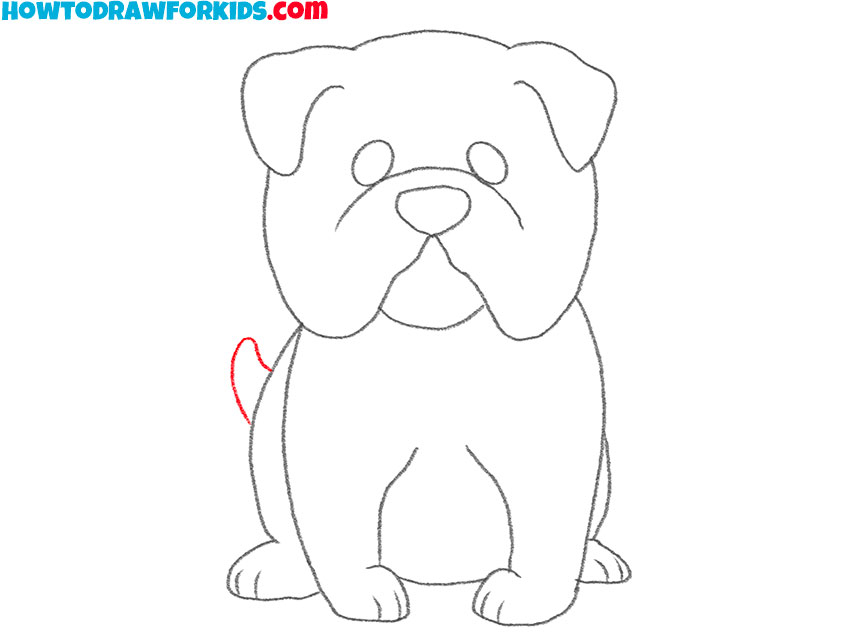 how to draw a bulldog cute