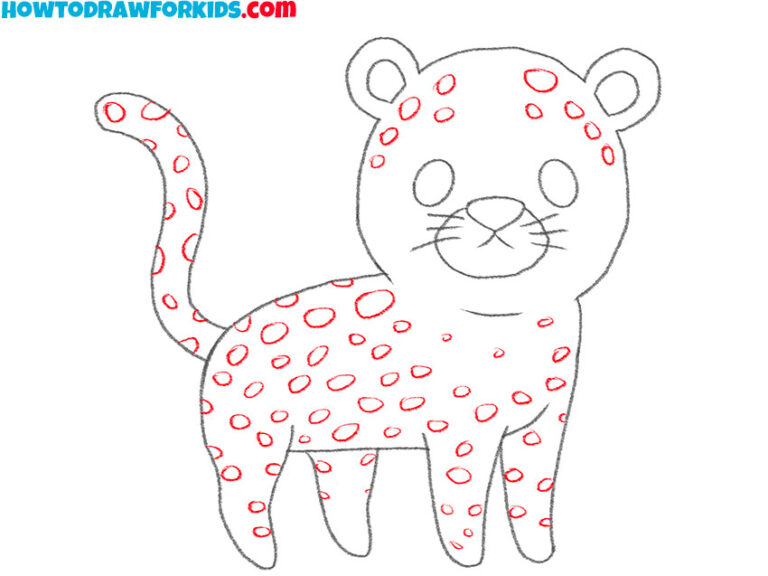 How to Draw a Leopard - Easy Drawing Tutorial For Kids