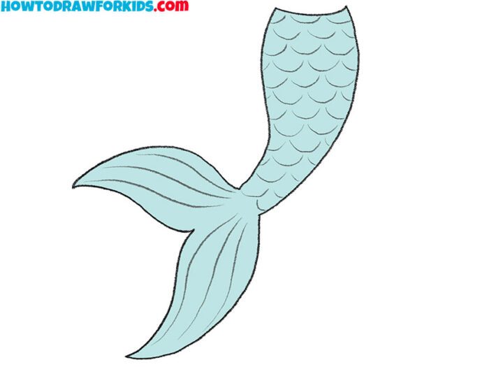 How to Draw a Mermaid Tail Easy Drawing Tutorial For Kids