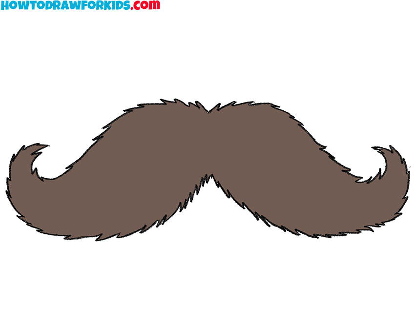 how to draw a mustache for kids