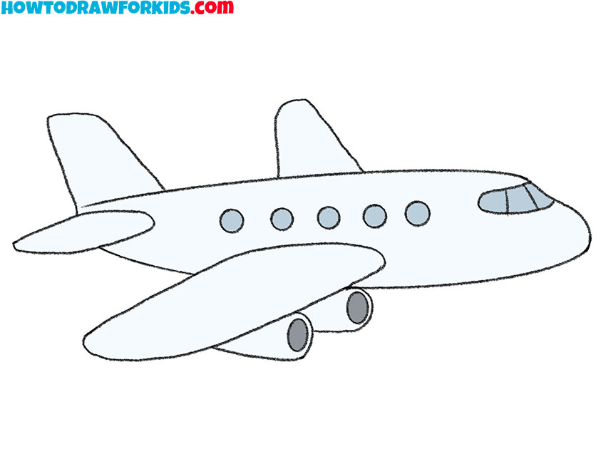 very simple drawing airplanes