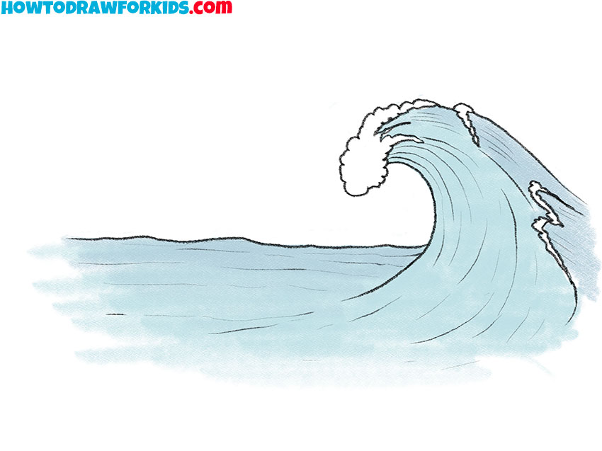 How to Draw an Ocean Wave Step by Step Easy Drawing Tutorial