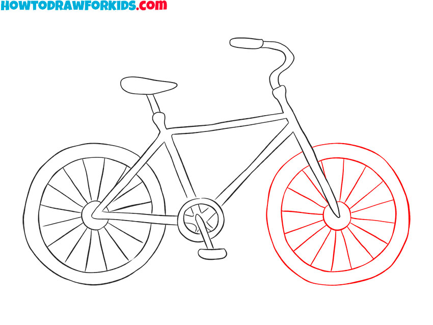 how to draw an simple bike