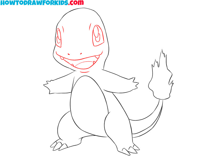 how to draw charmander for beginners