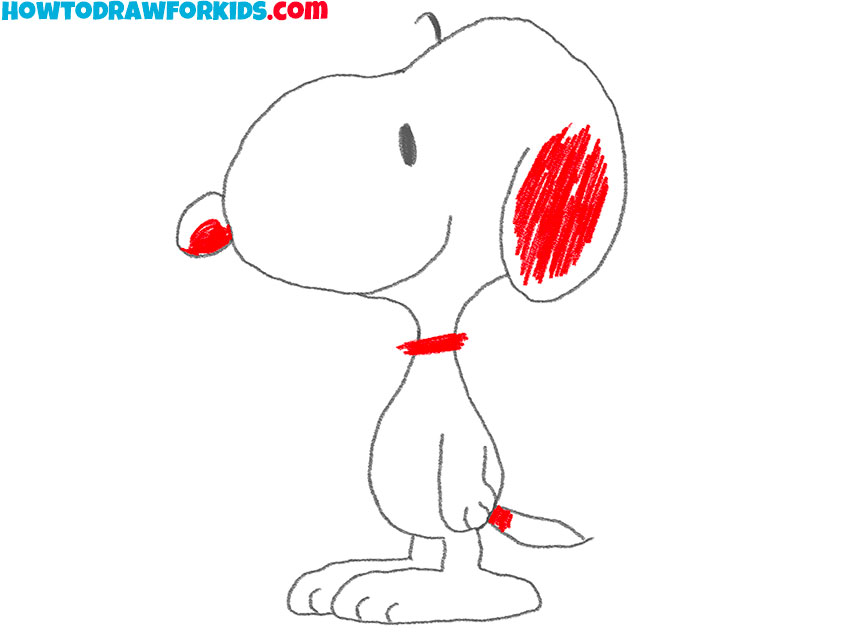 how to draw snoopy for beginners