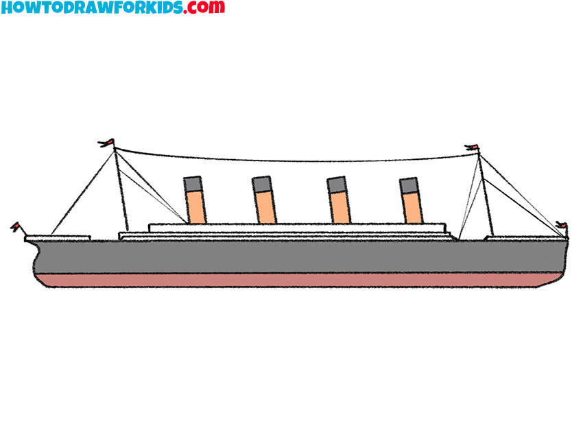 How to Draw the Titanic - Easy Drawing Tutorial For Kids