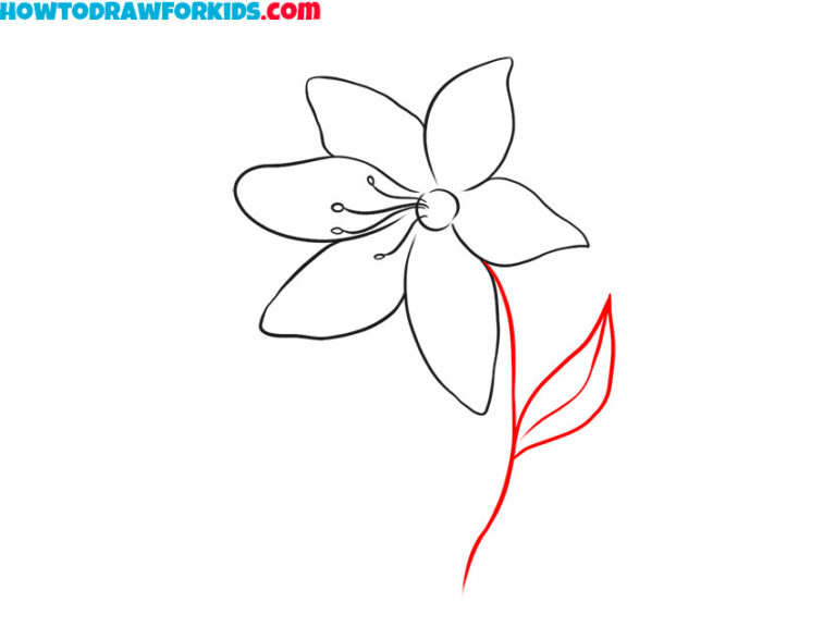 How to Draw a Lily Step by Step - Easy Drawing Tutorial For Kids