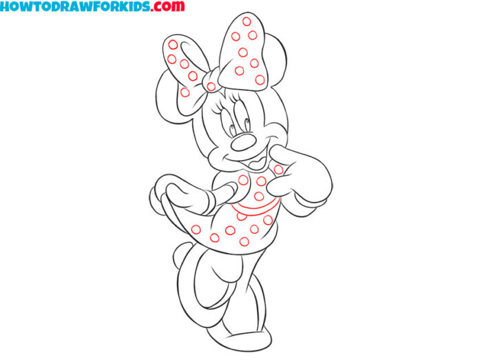 How to Draw Minnie Mouse - Easy Drawing Tutorial For Kids