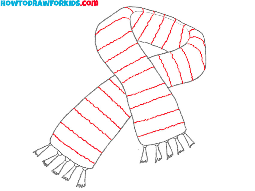 scarf drawing for kids