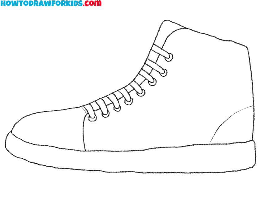 sneaker drawing for kids