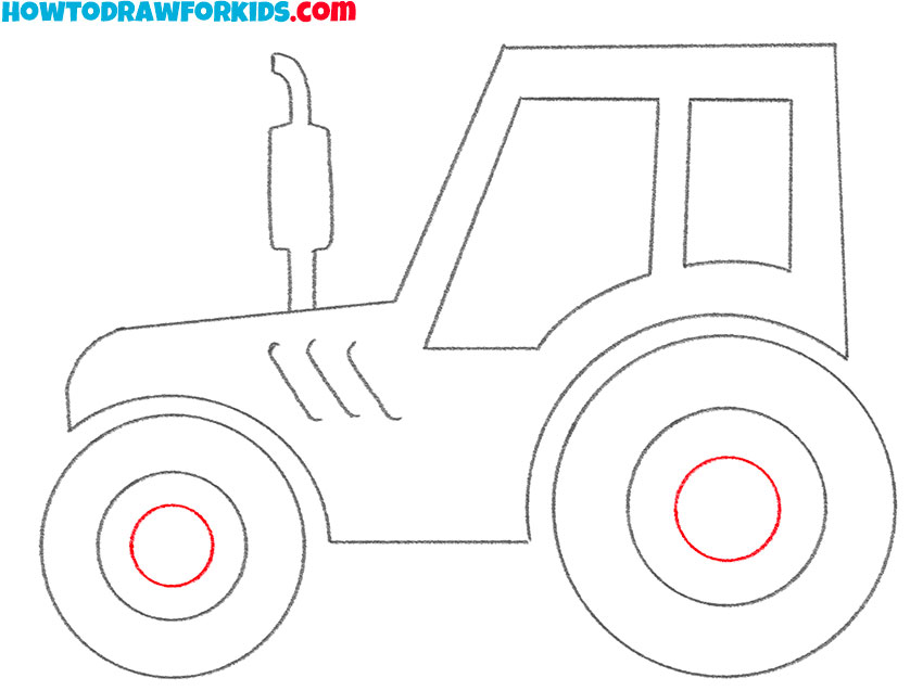 tractor drawing tutorial