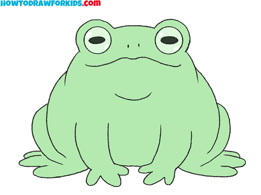 how to draw a toad step by step