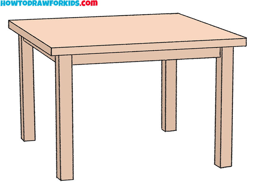 cartoon table drawing lesson