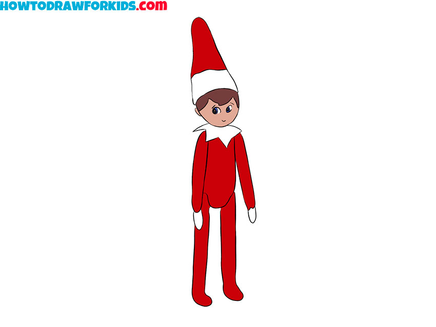 elf on the shelf drawing for kindergarten