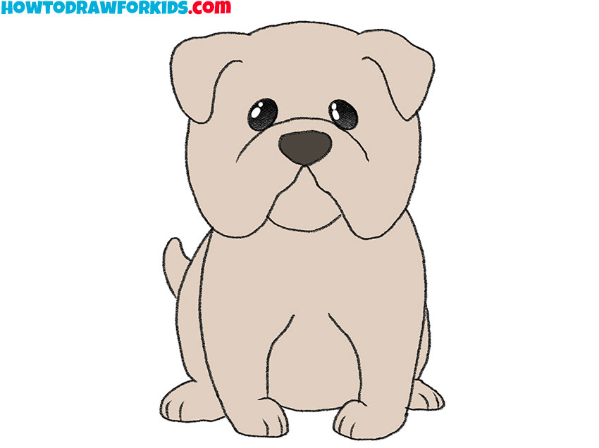 How to Draw a Bulldog - Easy Drawing Tutorial For Kids