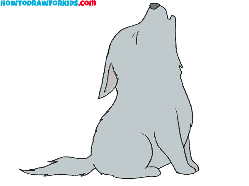 anime drawings of wolves howling