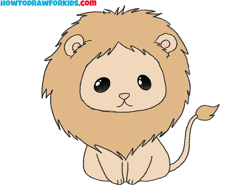 How To Draw A Lion Easy Cartoon Drawing  Fun with Mama