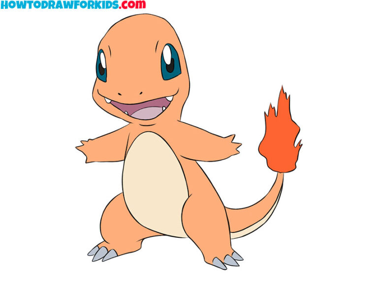How to Draw Charmander Easy Drawing Tutorial For Kids