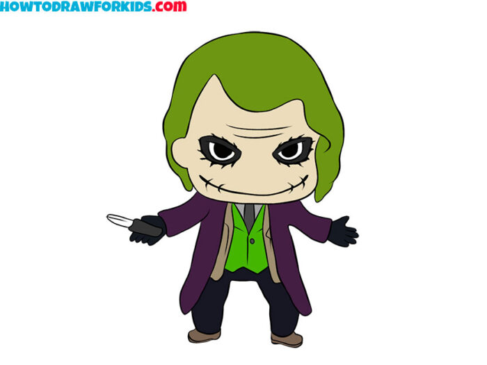 How to Draw the Joker Step by Step Drawing Tutorial For Kids