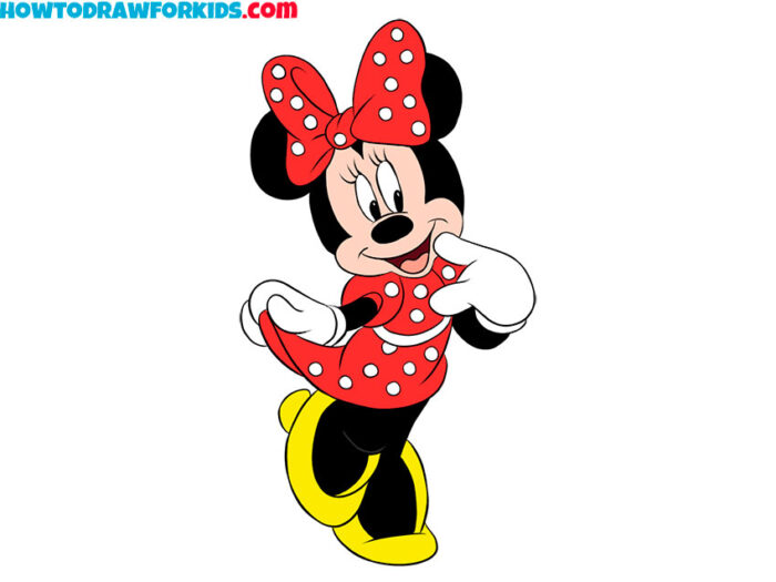 How to Draw Minnie Mouse - Easy Drawing Tutorial For Kids