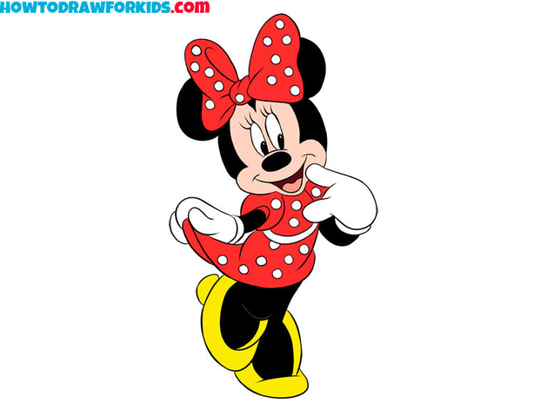 How to Draw Minnie Mouse Easy Drawing Tutorial For Kids