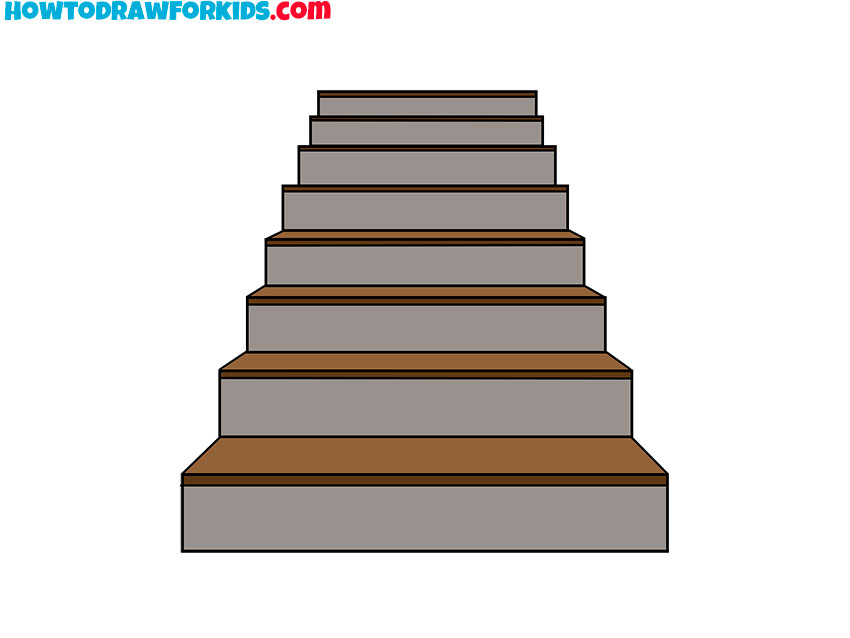 simple stairs drawing lesson