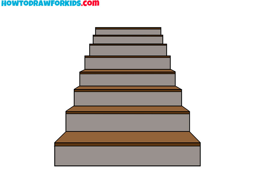 How to Draw Stairs - Easy Drawing Tutorial For Kids