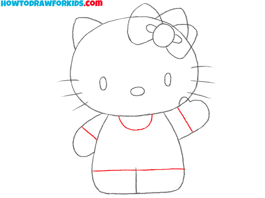 Draw the clothes of Hello Kitty