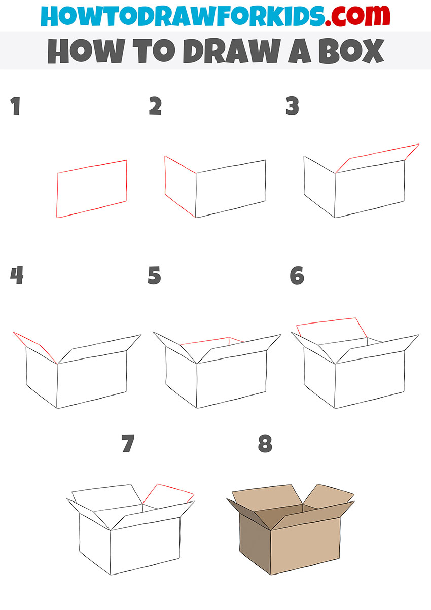 How to Draw a Box Easy Drawing Tutorial For Kids