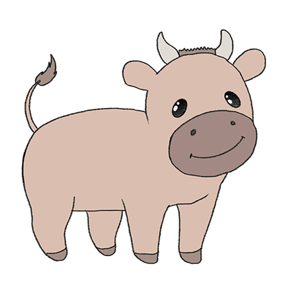 How to Draw a Bull - Easy Drawing Tutorial For Kids