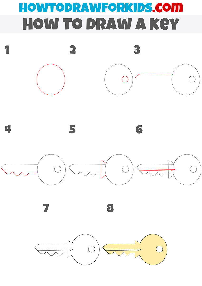 how to draw a key