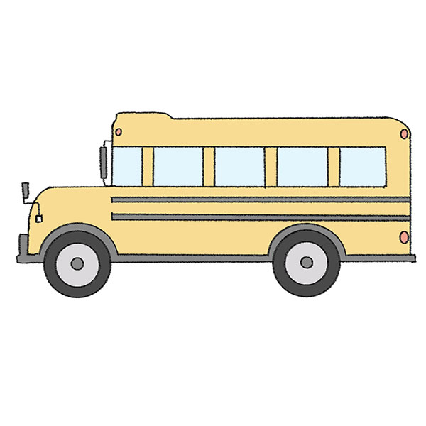 How to Draw a School Bus Step by Step - Drawing Tutorial For Kids