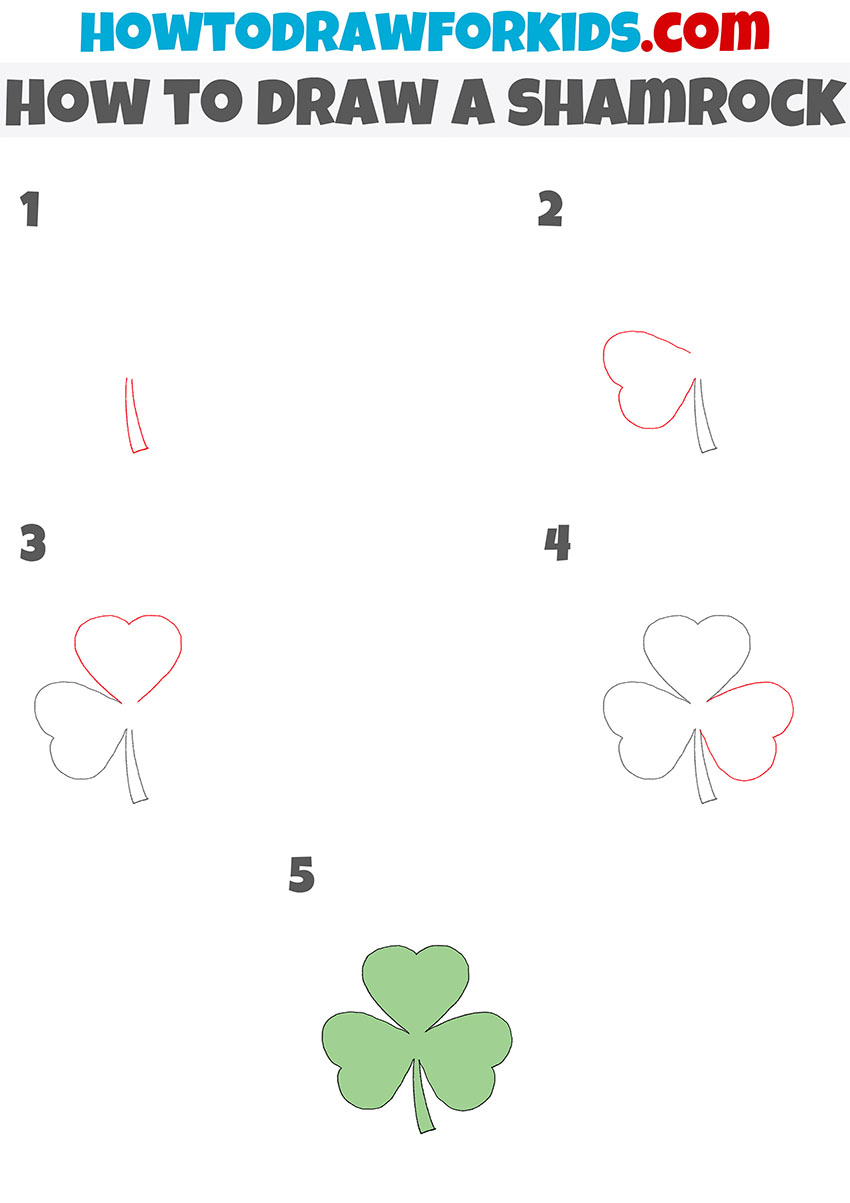 How to Draw a Shamrock - Easy Drawing Tutorial For Kids