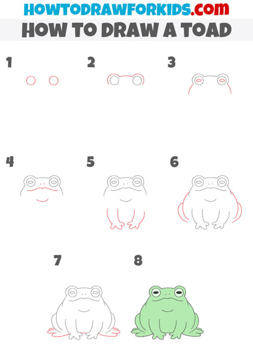 How to Draw a Toad - Easy Drawing Tutorial For Kids