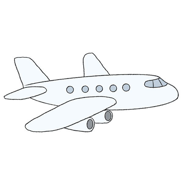 How to Draw an Easy Airplane - Easy Drawing Tutorial For Kids