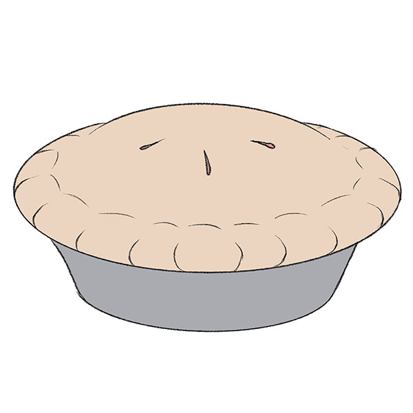 How to Draw an Easy Pie - Easy Drawing Tutorial For Kids