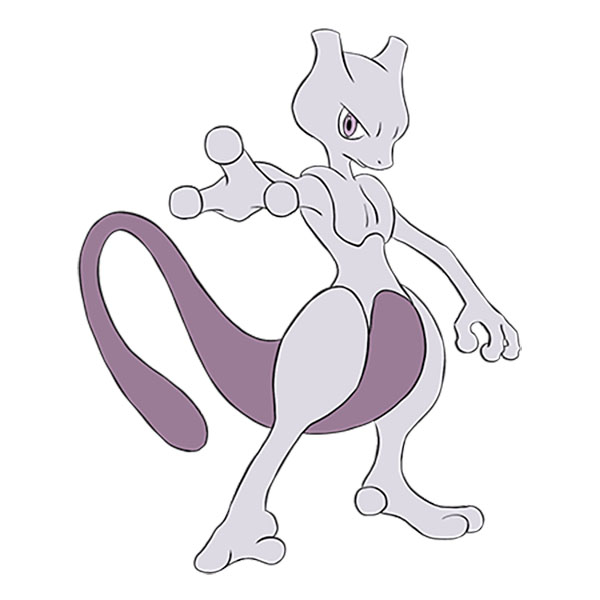How to Draw Mewtwo