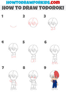 How to Draw Todoroki - Easy Drawing Tutorial For Kids