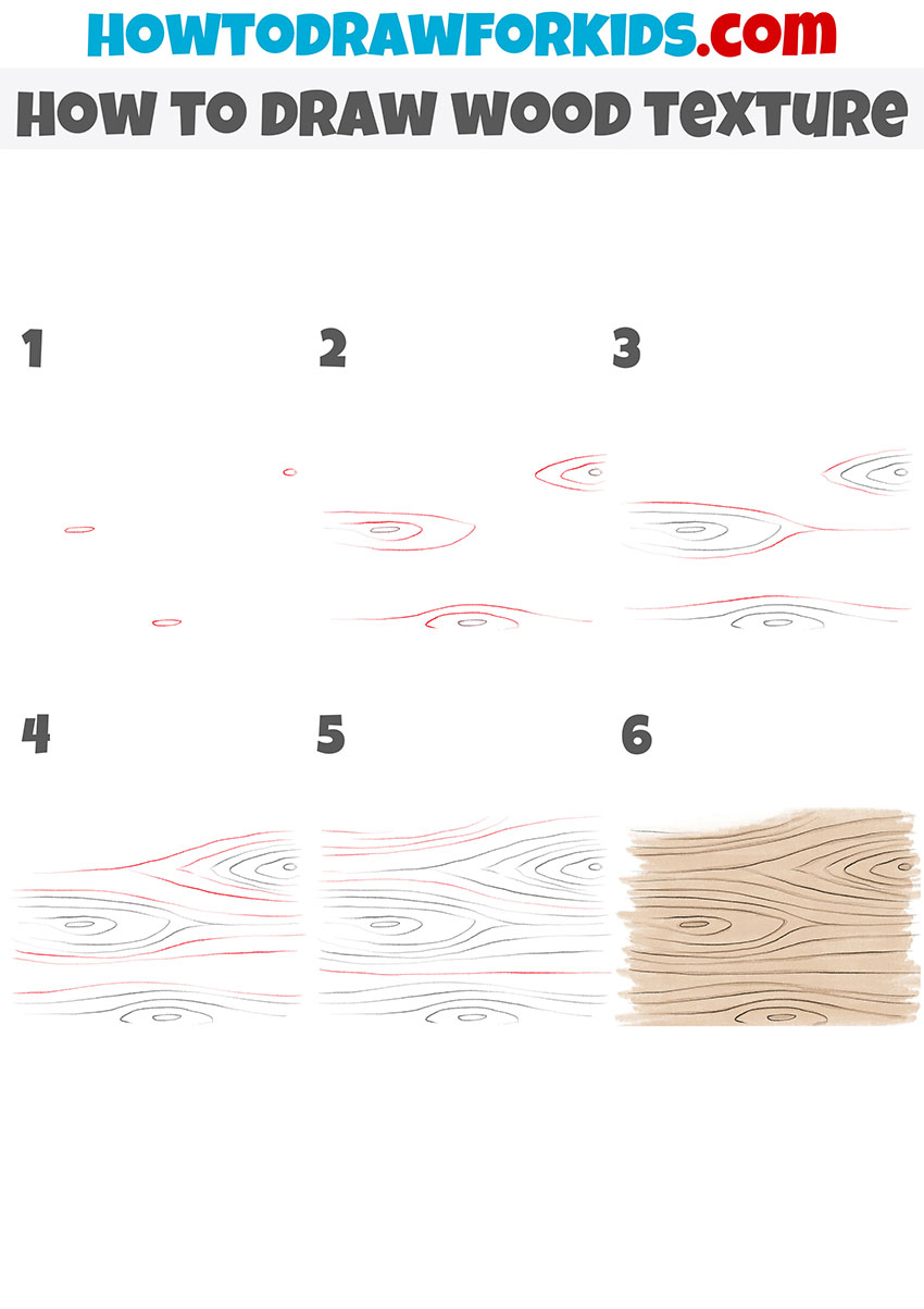 how to draw wood texture step by step