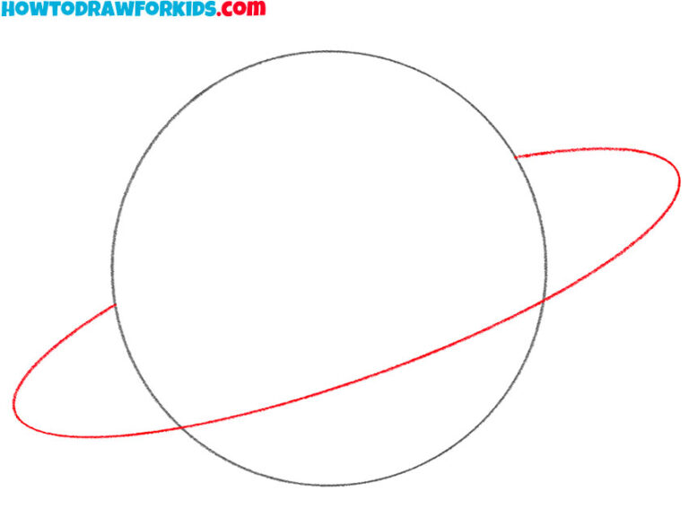 How to Draw Saturn - Easy Drawing Tutorial For Kids