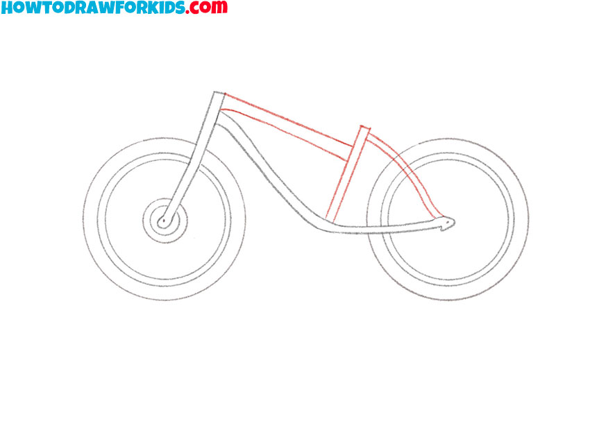 how to draw a bicycle for beginners