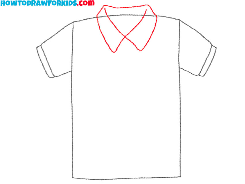 how to draw a collared shirt easy