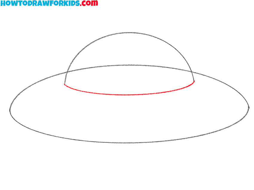 how to draw a ufo easy
