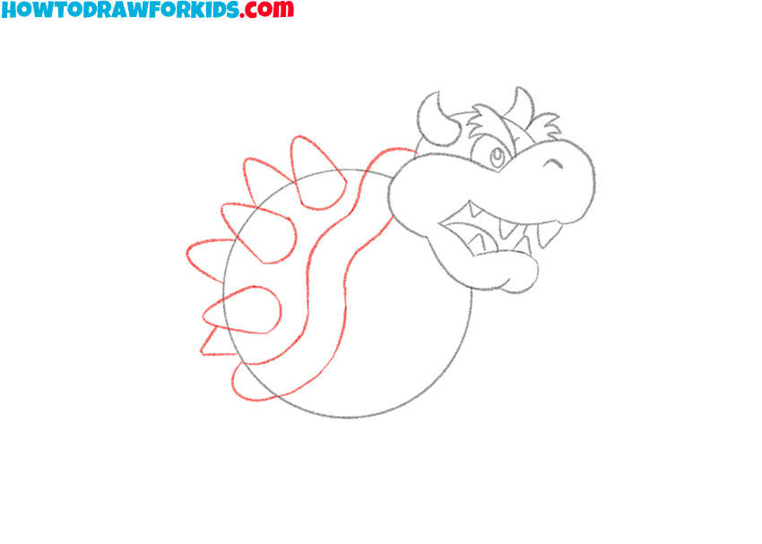 how to draw bowser full body
