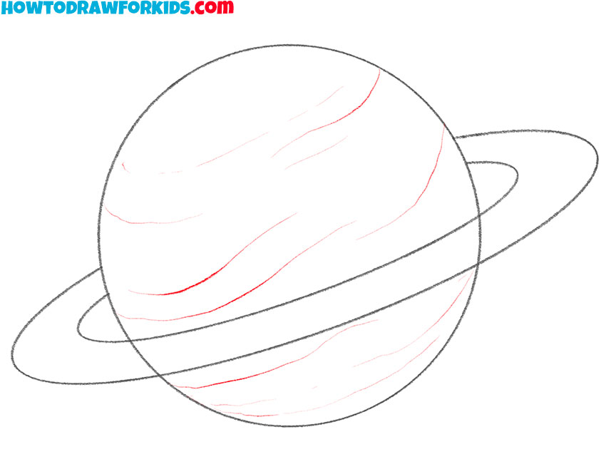 how to draw saturn and color