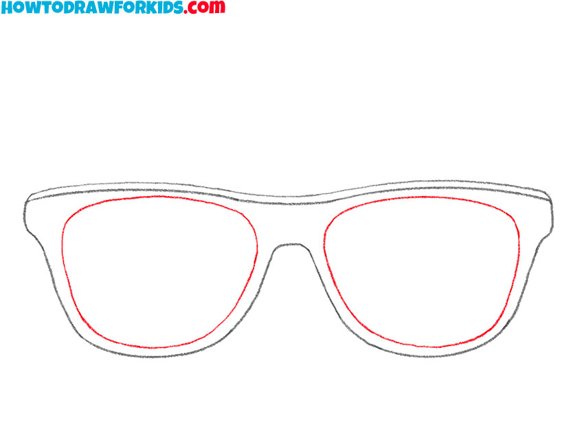 how to draw sunglasses for kids