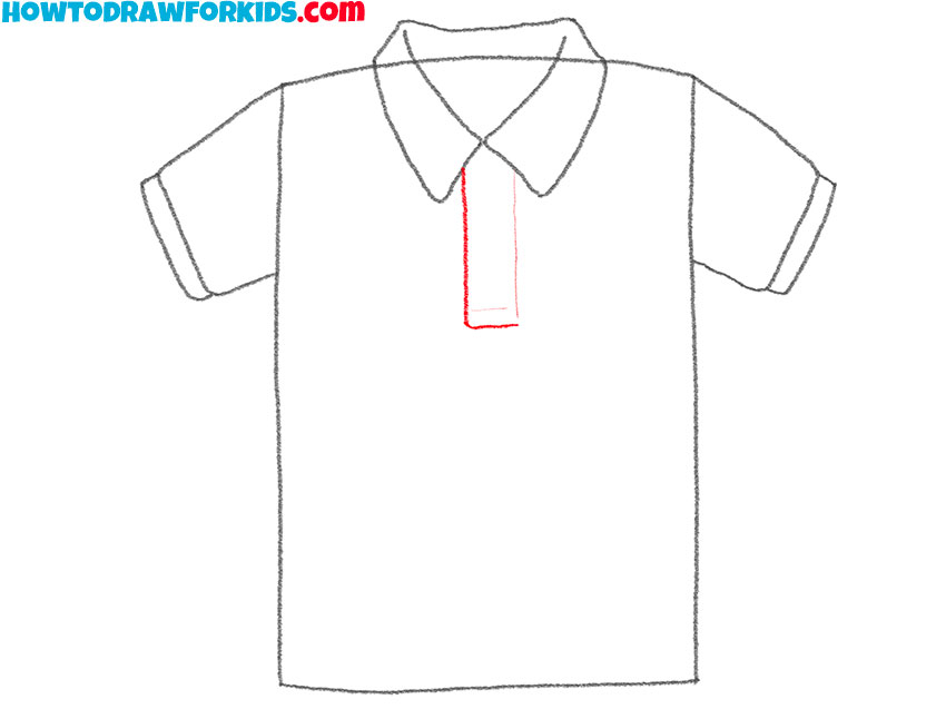 how to draw a collared shirt simple