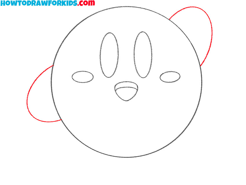 how to draw kirby for kids