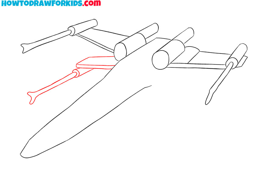 x-wing drawing for kids